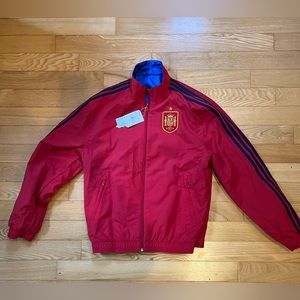 ADIDAS FEF SPAIN 2022 WORLD CUP MEN'S ANTHEM JACKET - Reversible - Medium - NWT